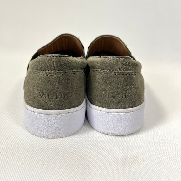 Vionic Kani Sneaker Loafer Suede Perforated Slip On Shoe Olive Green Sz 9 Womens - Picture 5 of 8